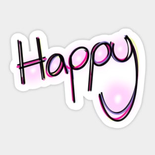 Happy Sticker